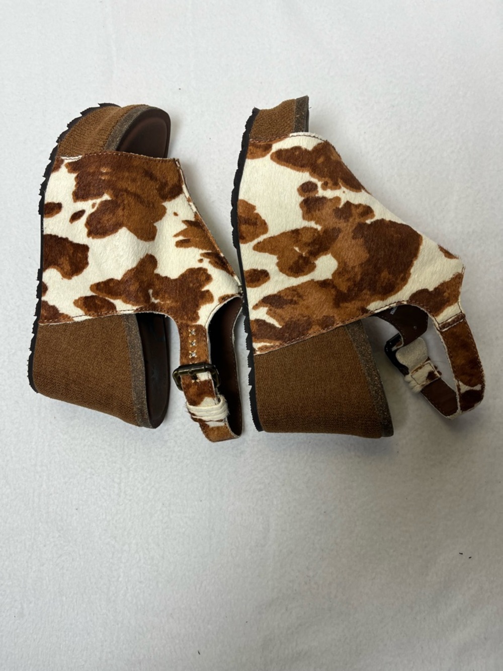 OTBT Jaunt Slingback Wedge Sandals Cow Calf Hair Size 6 - Picture 14 of 14